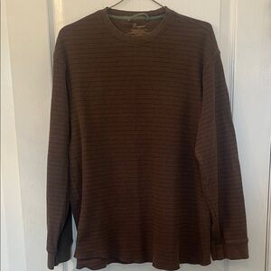 Vintage Penmans Chocolate with black stripe Long Sleeve Tee